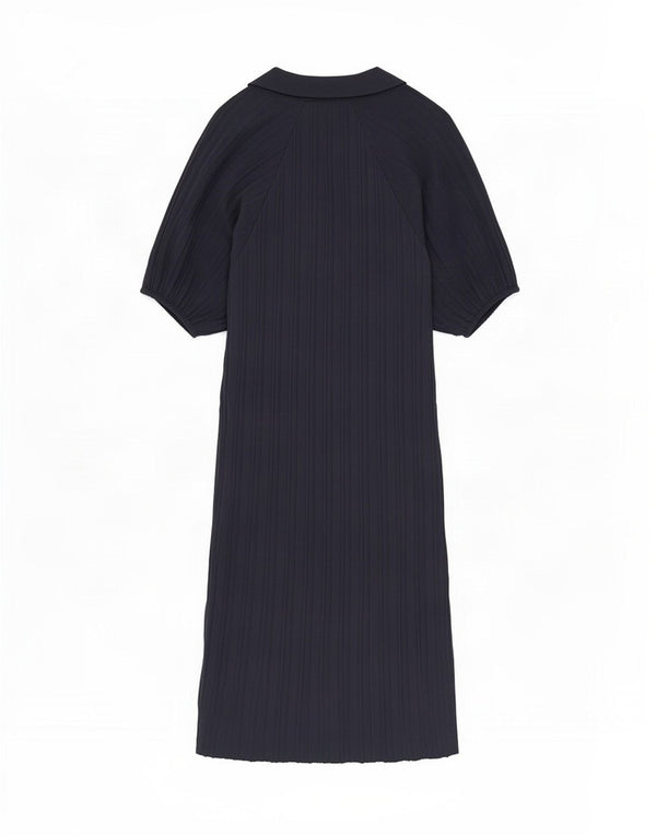 Zara Womens Batwing Polo Dress UK 10 Small Navy Blue Viscose