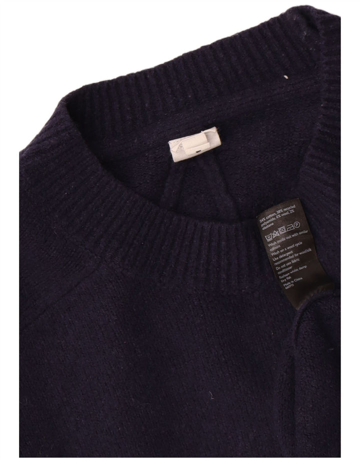 John Lewis Suéter de gran tamaño con cuello redondo para mujer UK 14 Medium Azul marino