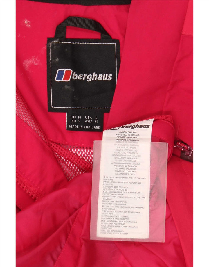 Berghaus Chaqueta impermeable con capucha para mujer UK 40 Small Pink Polyamide