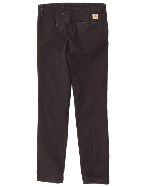 Carhartt Mens Wip Slim Chino Pantalones W30 L32 Algodón Negro