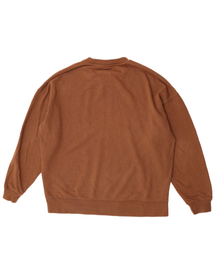 Zara Hombre Sudadera Oversize Jumper Large Algodón Marrón