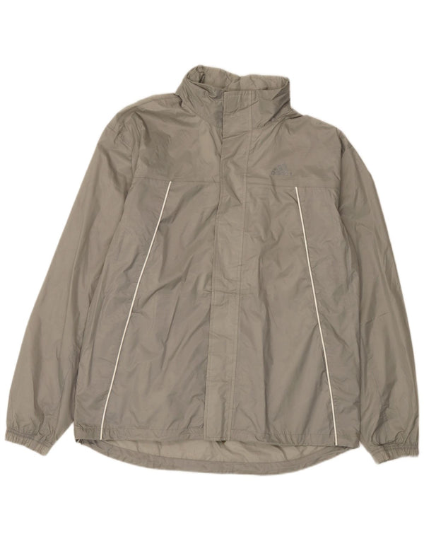 Adidas Chaqueta impermeable para hombre UK 38 Nylon gris medio