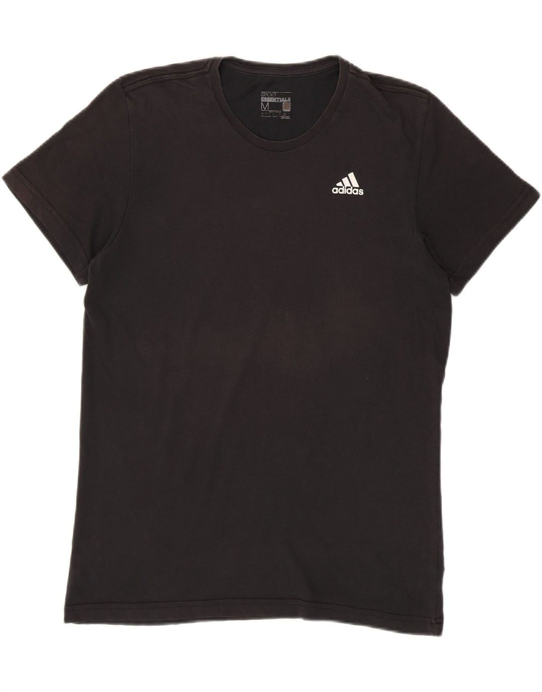 Adidas Mens Climalite Camiseta Top Medio Negro Algodón