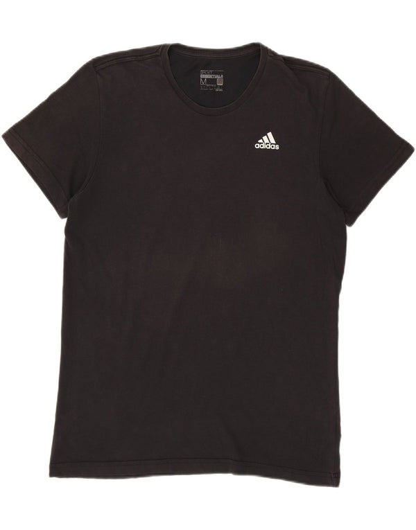 Adidas Mens Climalite Camiseta Top Medio Negro Algodón