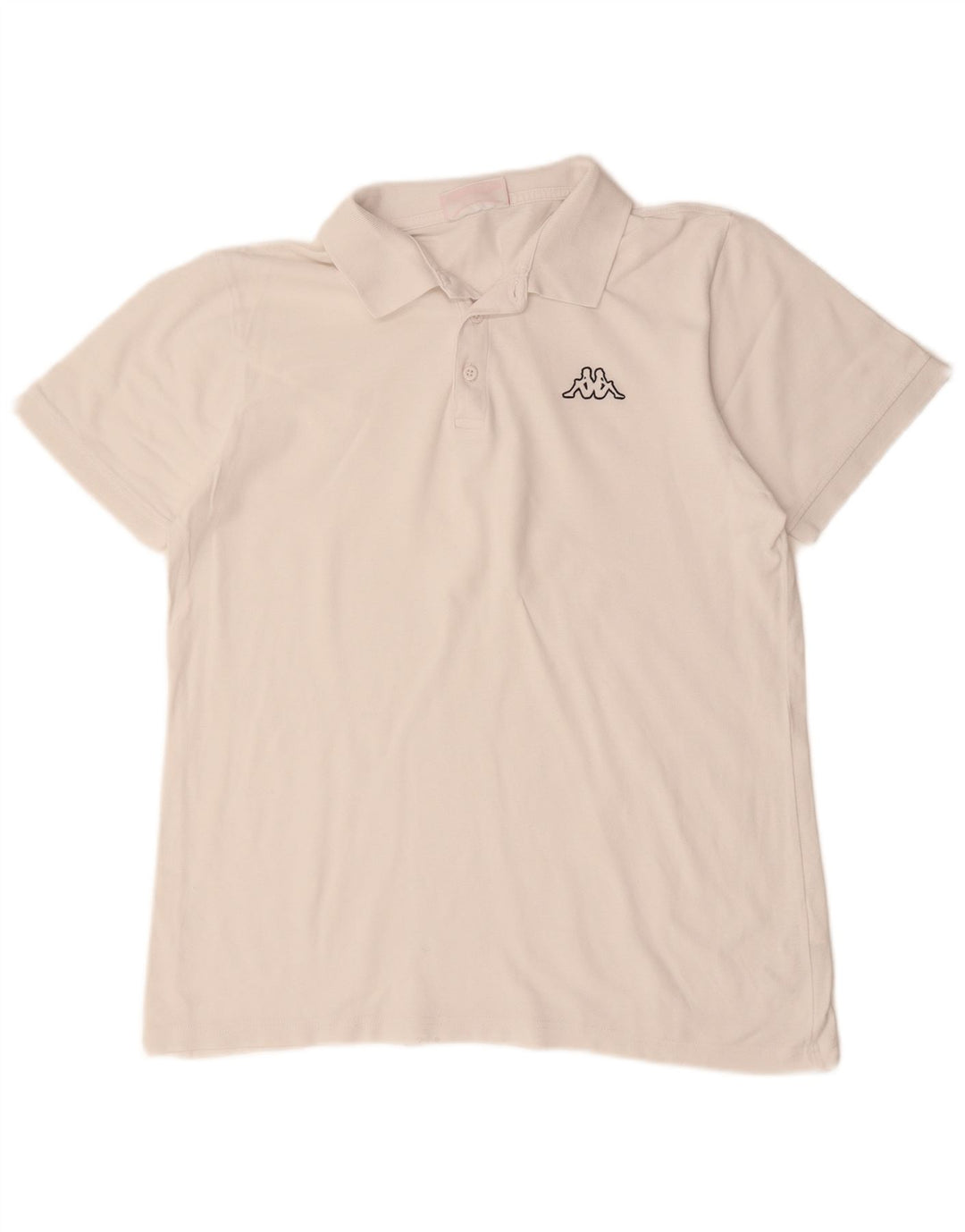 KAPPA Polo para hombre grande de algodón blanco