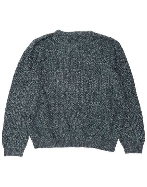 Marks & Spencer Suéter con Cuello Barco para Hombre XL Acrílico Azul