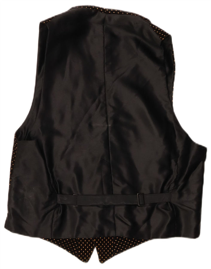Chaleco vintage para hombre pequeño lunar negro