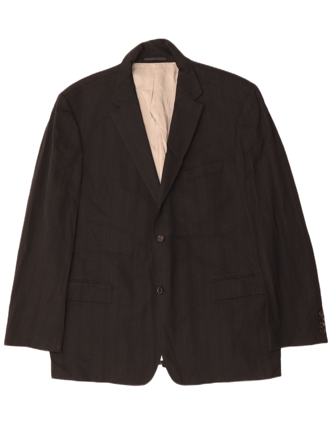 HUGO BOSS Chaqueta tipo blazer de 2 botones para hombre EU 60 5XL Lana virgen negra