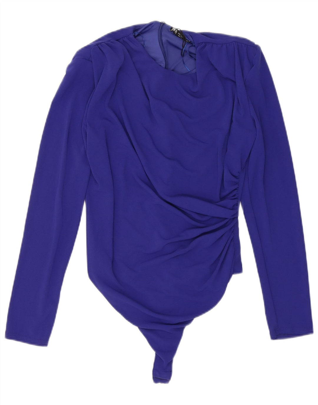 Zara Body de Manga Larga para Mujer UK 44 Grande Poliéster Azul Marino