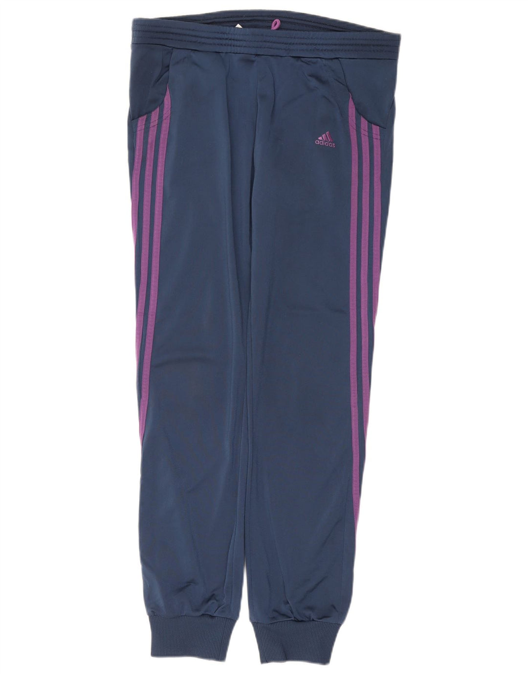 ADIDAS Pantalones de chándal para mujer Joggers UK 10 Small Azul marino Poliéster
