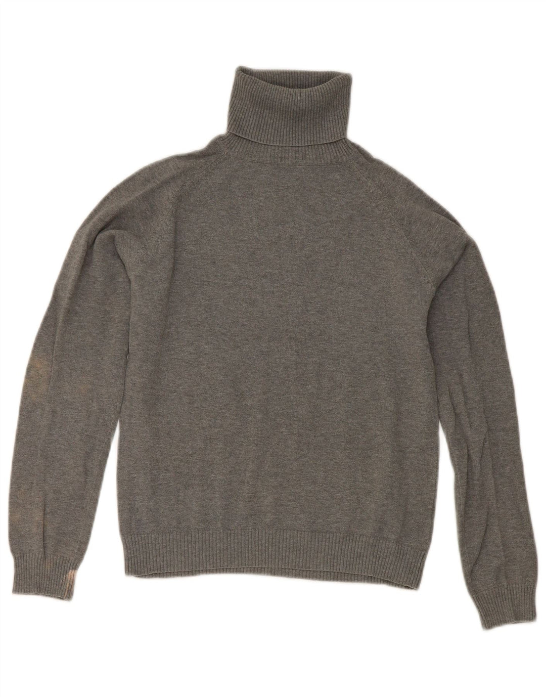 Zara - Jersey corto con cuello vuelto para mujer, talla 40, color gris medio