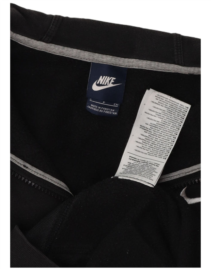 Nike - Sudadera con capucha y cremallera para hombre, talla pequeña, algodón negro