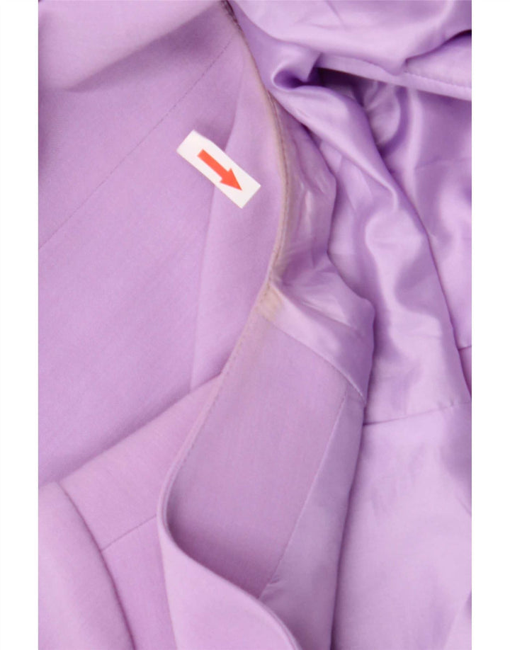 Jacques Vert Chaqueta tipo blazer con 1 botón para mujer UK 20 2XL Poliéster morado