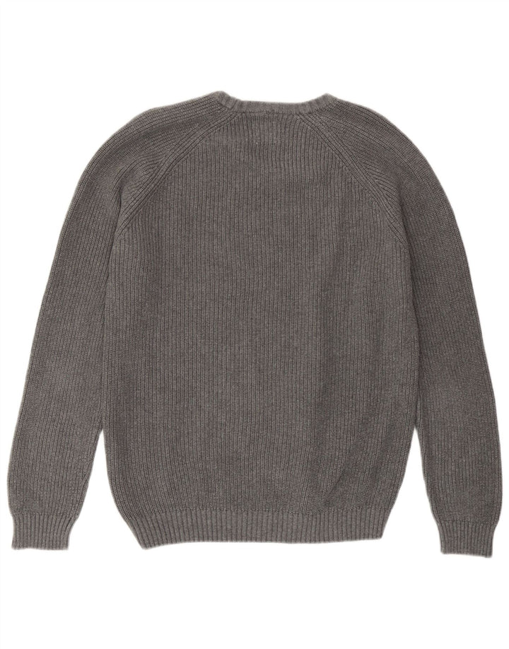 Zara Hombre Jersey Cuello Redondo Jersey Algodón Gris Medio