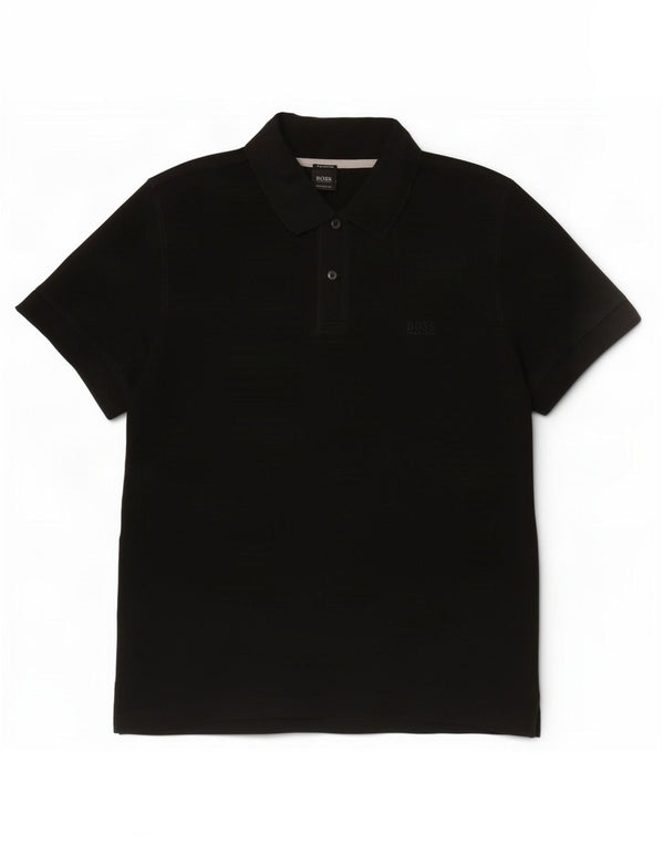 Hugo Boss Hombre Polo Regular Fit XL Algodón Negro