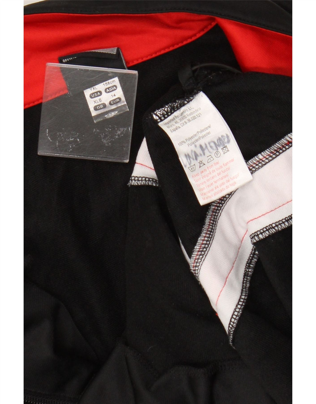 Umbro Chaqueta de chándal para niño 13-14 años XL Negro Colorblock Poliéster
