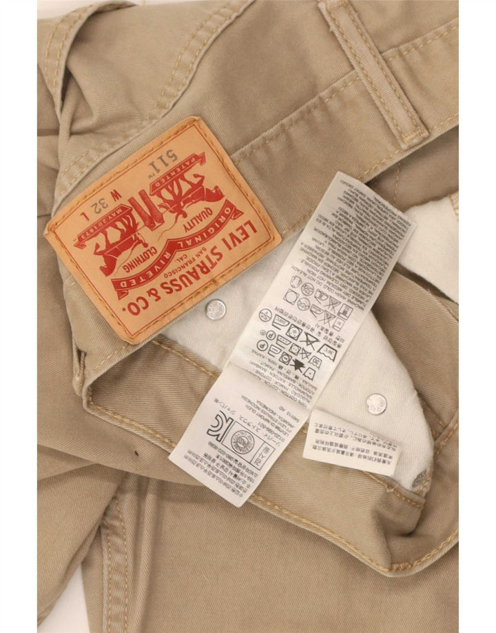 Levi's Mens 511 Shorts Casuales W32 Algodón Beige Medio