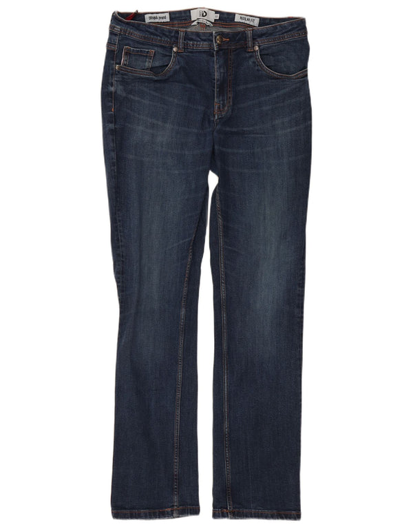 Dack's Jeans rectos regulares para hombre IT 50 Large W34 L32 Algodón azul