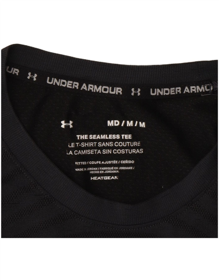 Under Armour Camiseta Heat Gear para hombre Top Poliéster a rayas gris medio