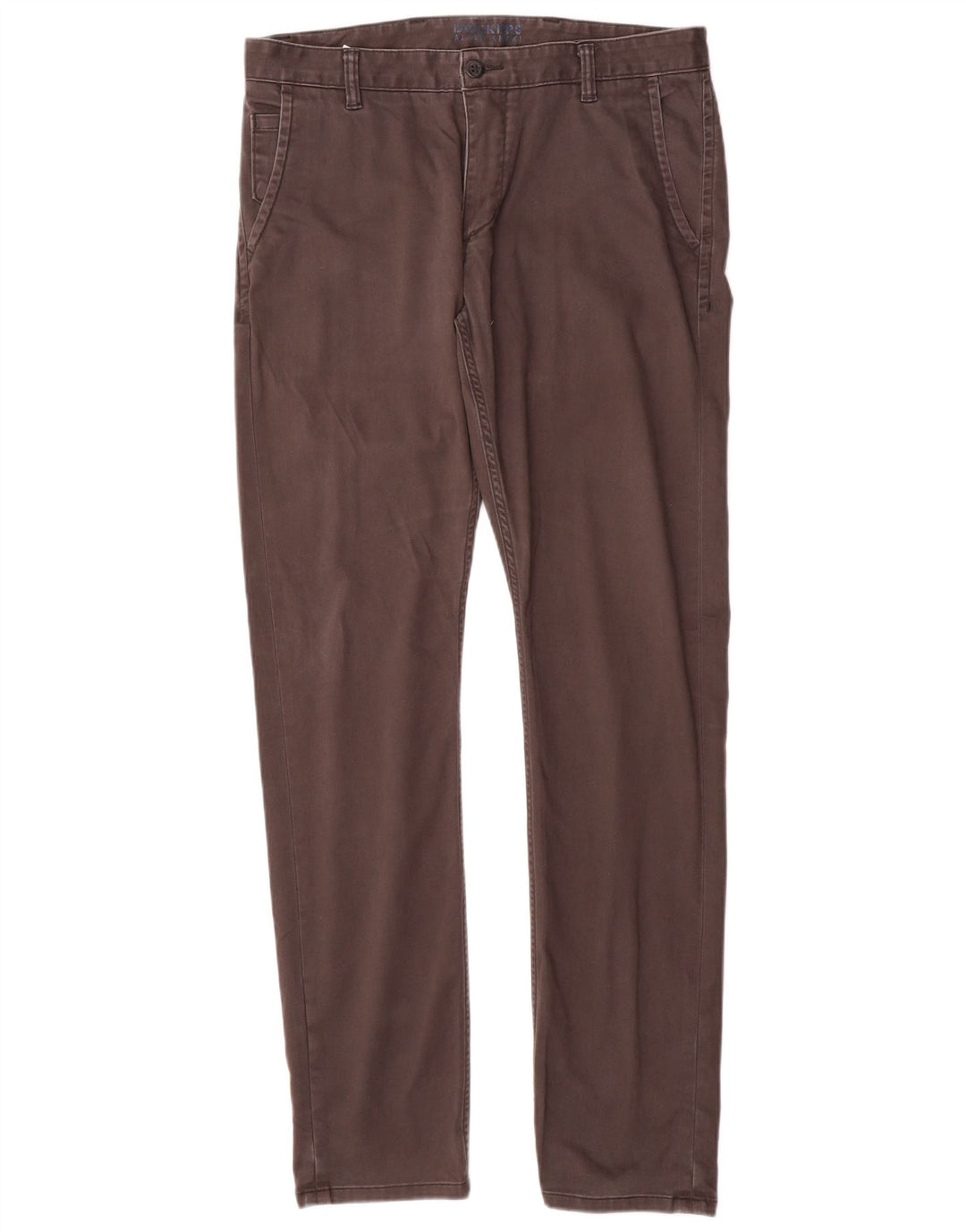 DOCKERS Pantalón chino ajustado para hombre W34 L34 Algodón gris