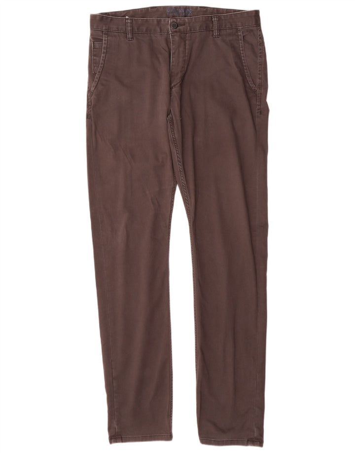 DOCKERS Pantalón chino ajustado para hombre W34 L34 Algodón gris