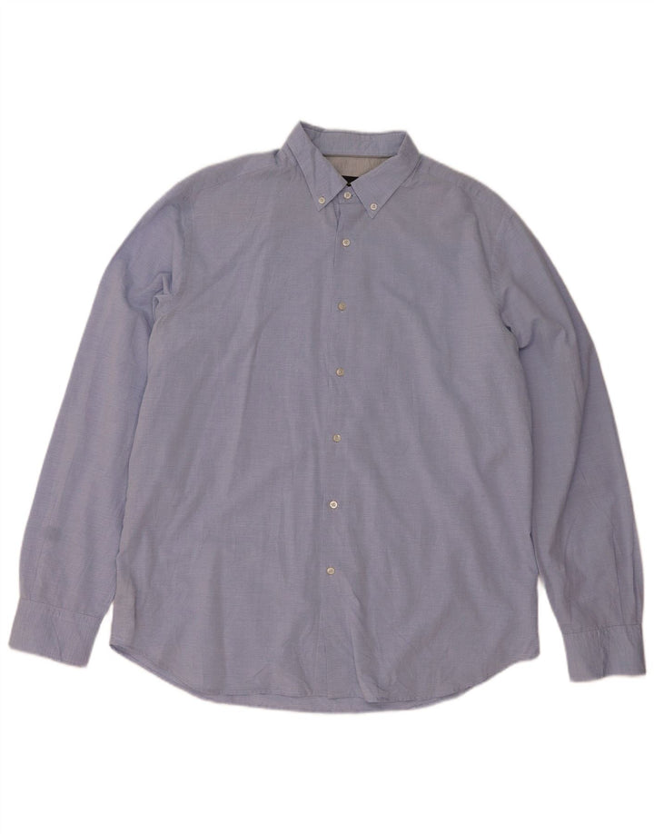 Camisa Hombre Massimo Dutti 2XL Algodón Rayas Azules