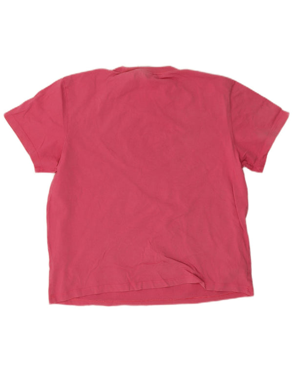 Adidas Camiseta gráfica extragrande para mujer UK 8/10 Small Pink Cotton