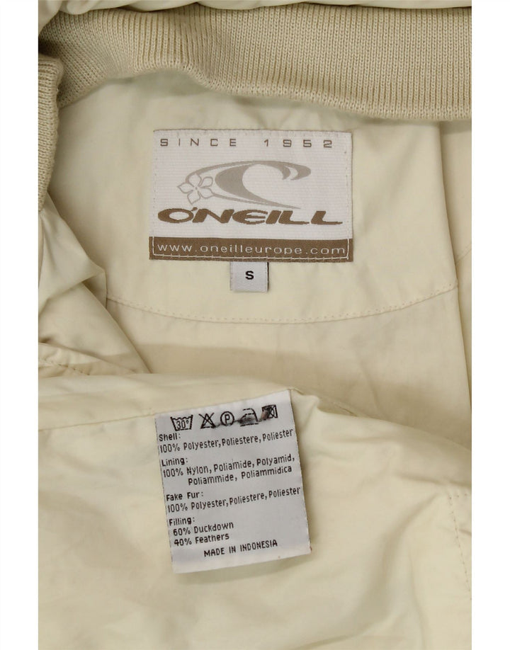 O'Neill Chaqueta acolchada con capucha para hombre UK 36 Small Off White Poliéster