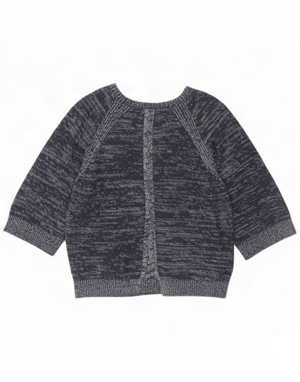 Jersey Massimo Dutti para mujer con cuello barco UK 46 Large Azul Marino Moteado