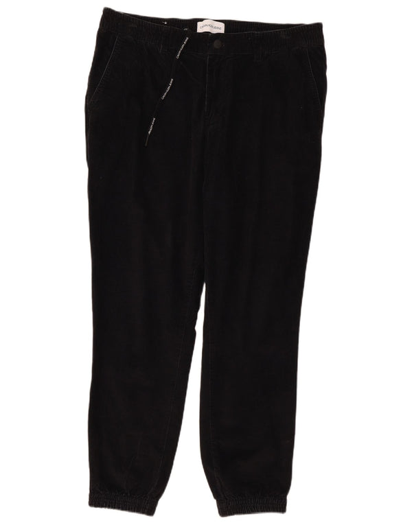 Calvin Klein - Pantalones de pana para hombre, talla grande, W36 L28, algodón negro