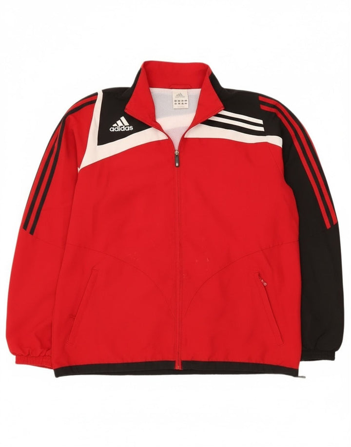 Adidas - Chaqueta de chándal para hombre, talla 42/44, poliéster color rojo grande