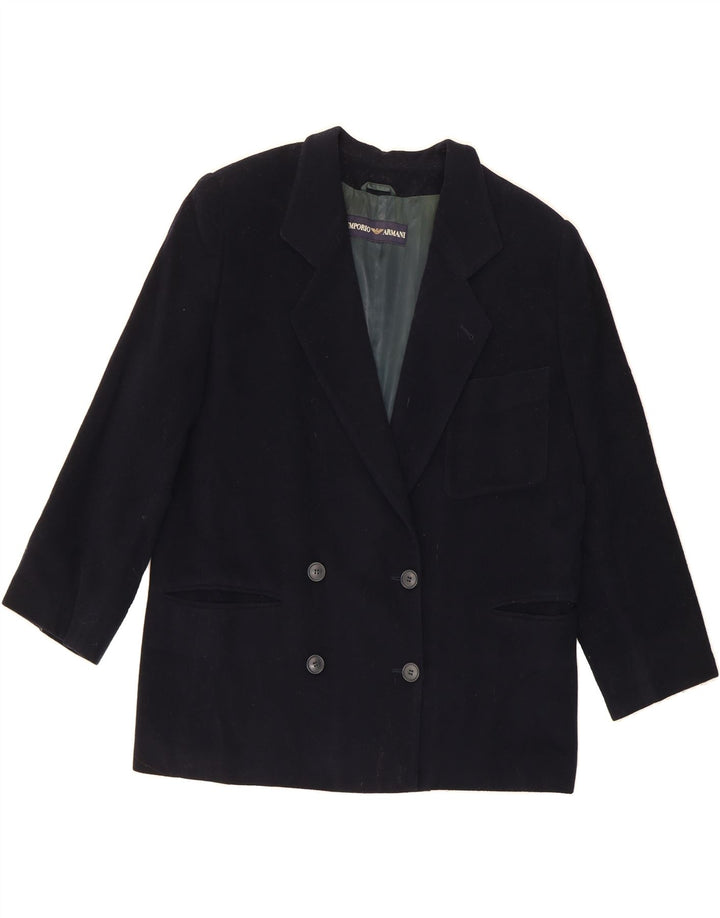 EMPORIO ARMANI Womens Double Breasted Blazer Jacket IT 44 Medium Navy Blue Vintage Emporio Armani and Second-Hand Emporio Armani from Messina Hembry 