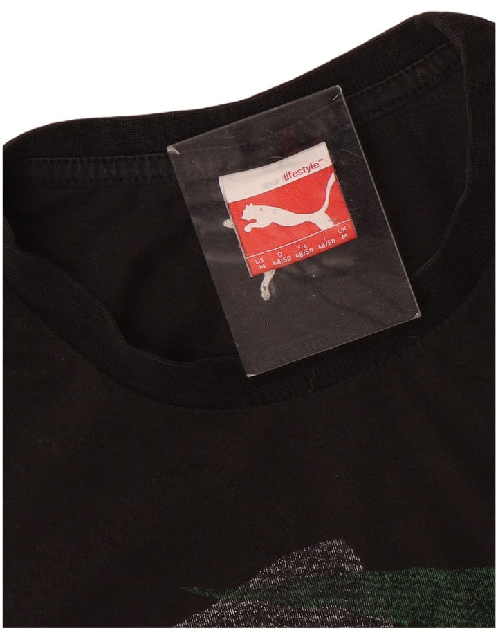 PUMA Camiseta gráfica para hombre Top azul marino mediano