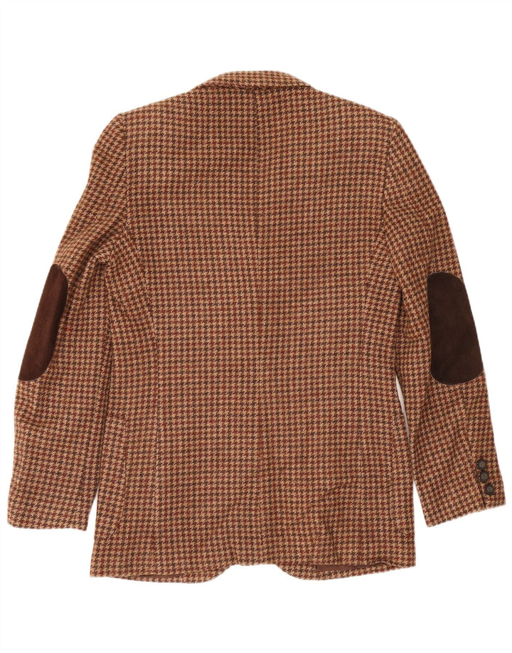 Kemitch Chaqueta tipo blazer de 2 botones para hombre EU 46 Small Brown Houndstooth