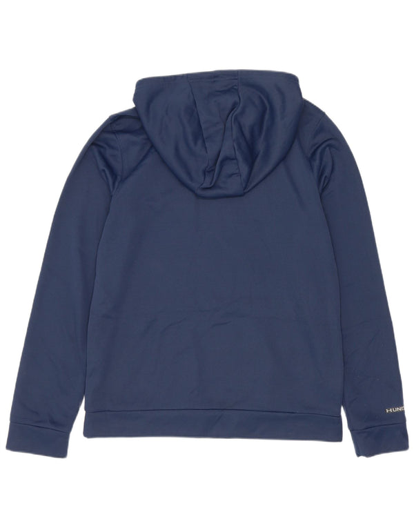Under Armour Sudadera con capucha holgada para niños de 11 a 12 años, talla grande, azul marino