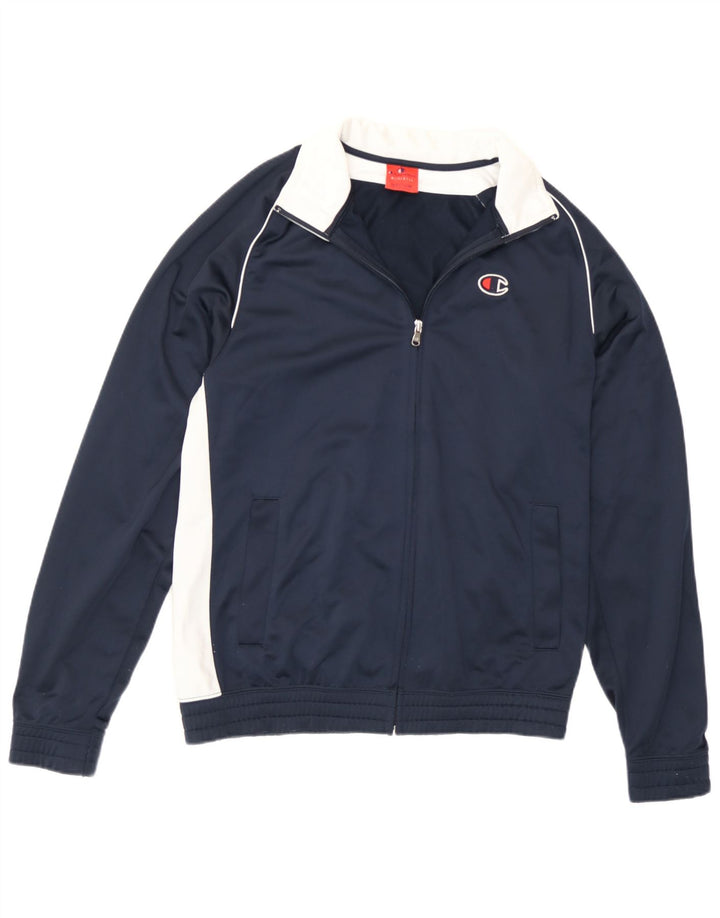 Champion Chaqueta De Chándal Para Hombre Poliéster Color Block Azul Marino Mediano