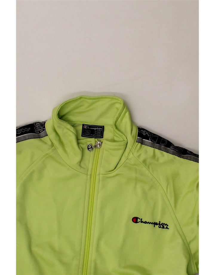 CHAMPION Boys Graphic Full Tracksuit 11-12 Years Green Polyester Vintage Champion and Second-Hand Champion from Messina Hembry 