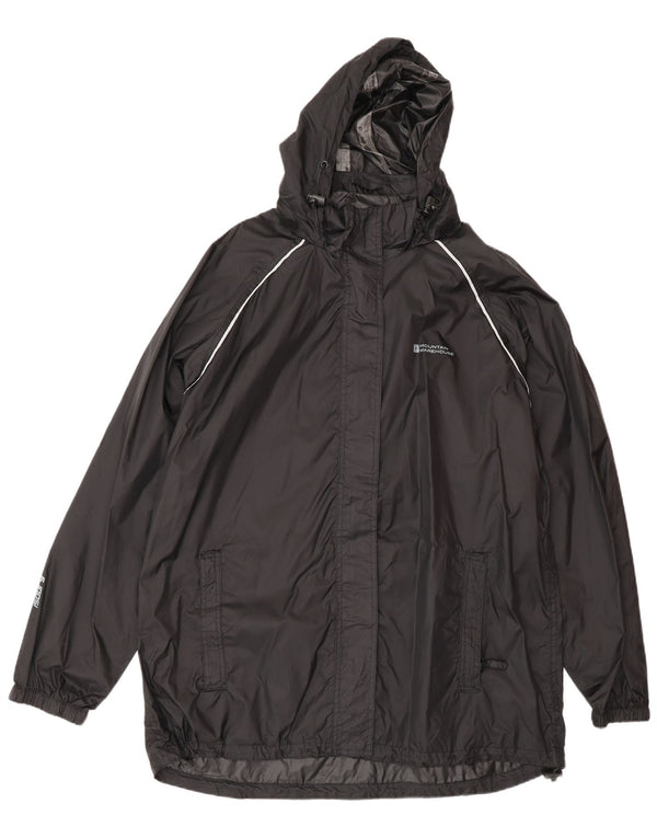 Chubasquero extragrande con capucha para mujer de Mountain Warehouse UK 40 XL Nailon negro