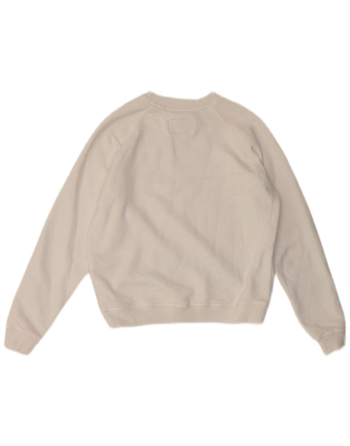 Jack Wills Sudadera extragrande para mujer, talla 8, algodón blanco pequeño