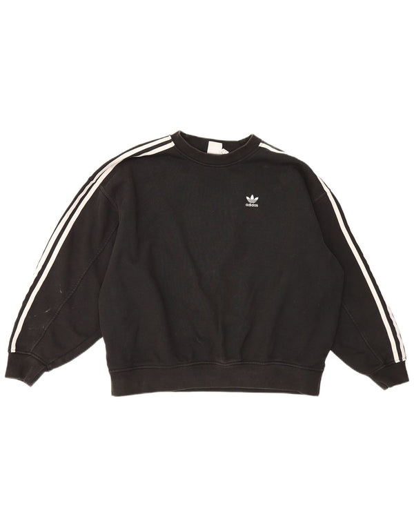 Adidas - Sudadera extragrande para mujer, talla 6, XS, algodón negro