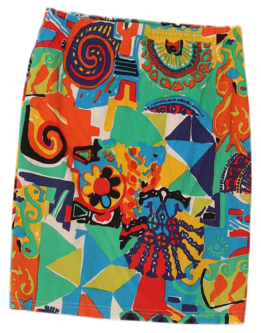 Falda recta vintage para mujer IT 42 Mediana W26 Multicolor