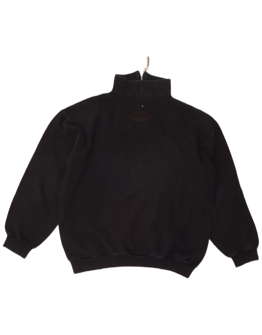 SEVEN 7 Hombre Sudadera con gráfico y cuello con cremallera Jumper Large Azul marino Algodón