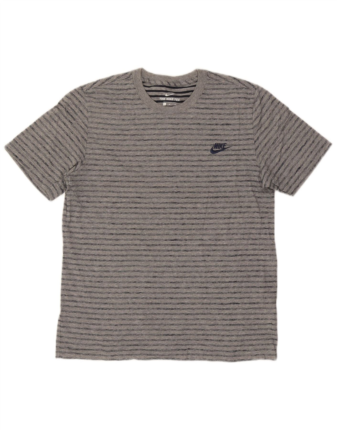 Camiseta Nike Hombre Top Algodón A Rayas Gris Medio
