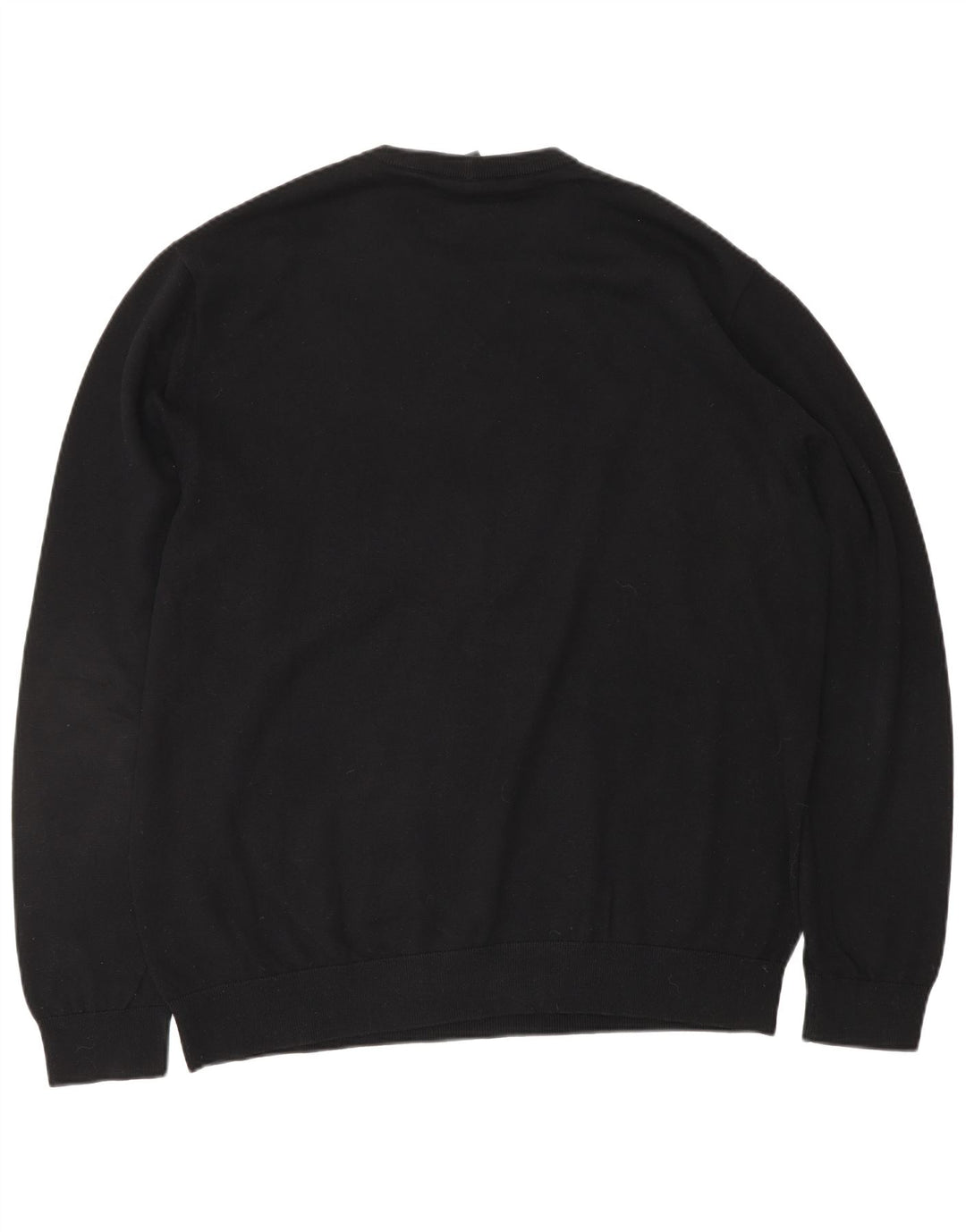 ARMANI EXCHANGE Jersey con cuello redondo y gráfico para hombre, talla grande, algodón negro