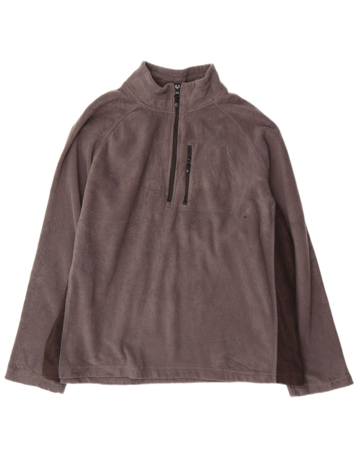 Starter Jersey de forro polar para hombre UK 42/44 Large Gris Colorblock Poliéster
