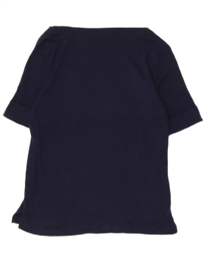 Ralph Lauren Blusa para Mujer Top UK 10 Small Azul Marino