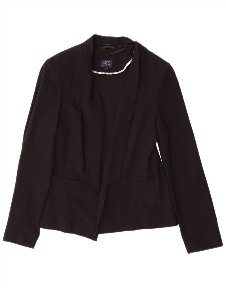 Marks & Spencer Chaqueta tipo blazer abierta para mujer UK 40 Mediano Poliéster negro