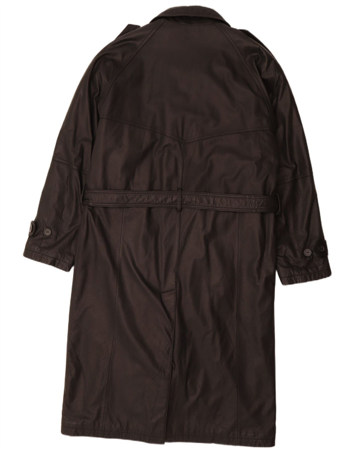 WESTBURY Gabardina de cuero para hombre IT 52 XL Cuero negro