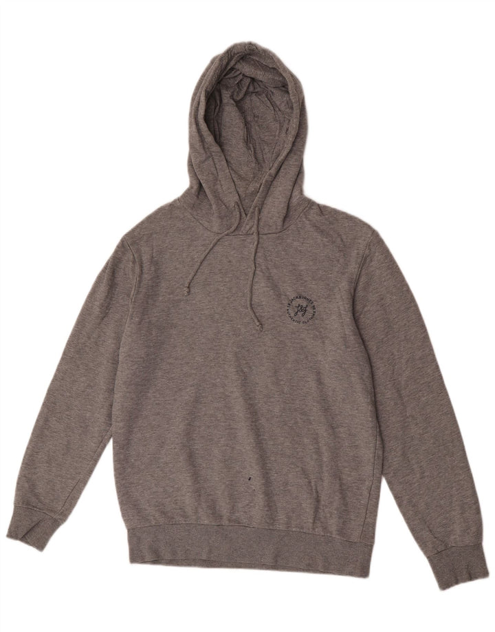 Jack & Jones Hombre Sudadera Con Capucha Jersey De Algodón Moteado Gris Medio
