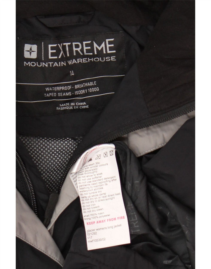 Chaqueta impermeable con capucha para mujer Mountain Warehouse UK 44 Large Nylon negro